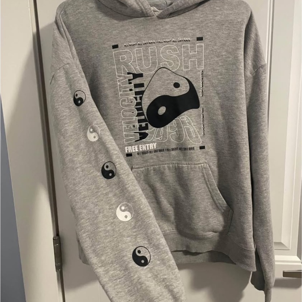 Bluenotes Gray Hoodie with Rush band logo